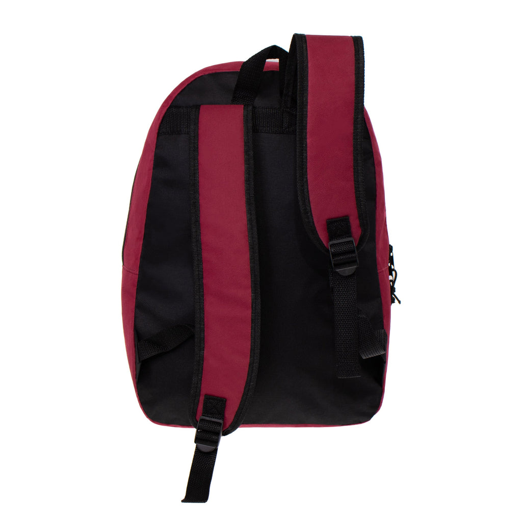 17" Kids Basic Wholesale Backpack in Dark Red - Bulk Case of 24 Backpacks