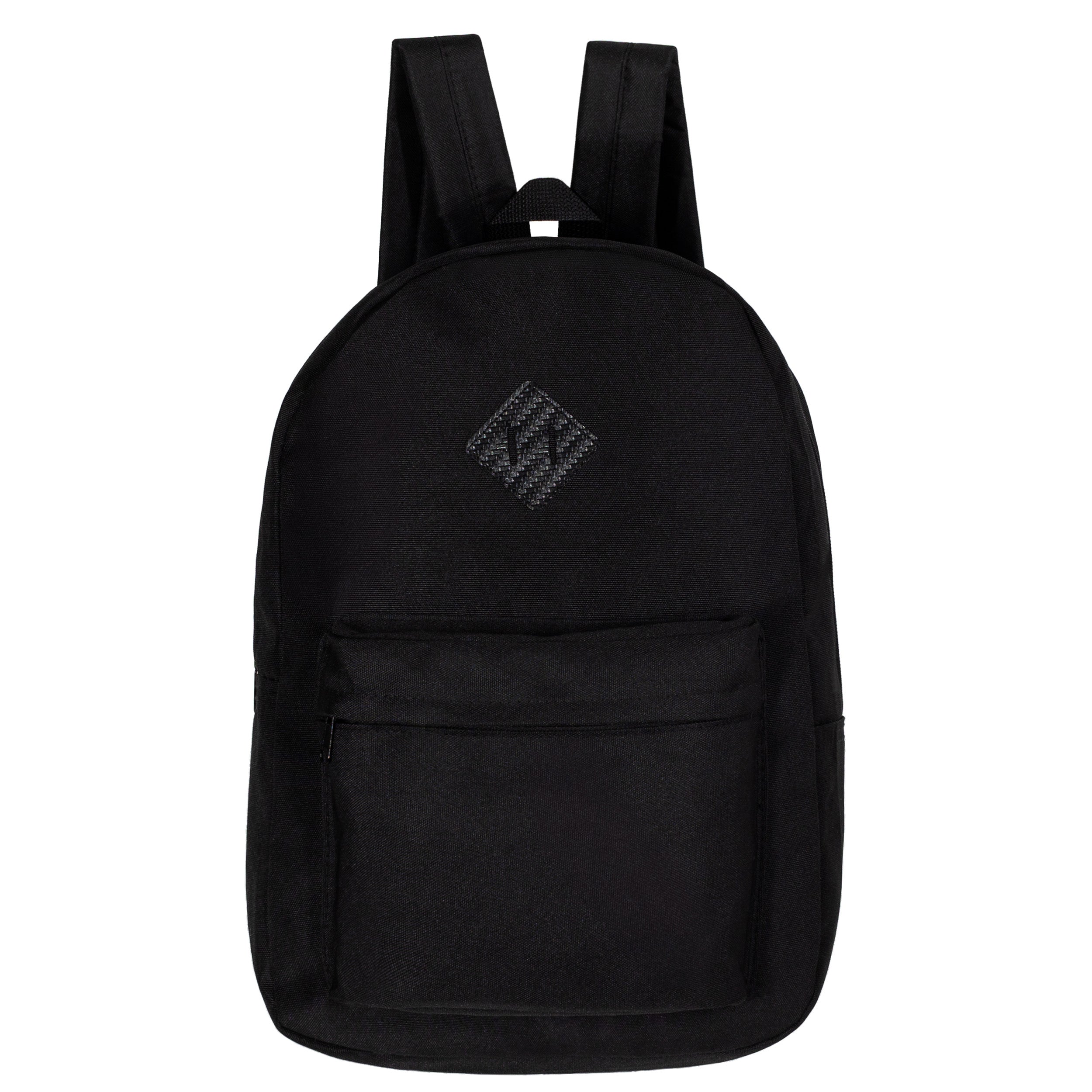 17" Kids Wholesale Backpacks in Black with a Padded Back  - Bulk Case of 24 Bookbags