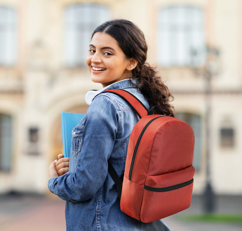 15" Kids Basic Wholesale Backpack in 12 Colors- Bulk Case of 24