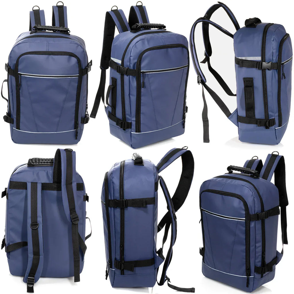 18" Deluxe Padded Back Wholesale Travel Backpack with an Organizer - Bulk Case of 12