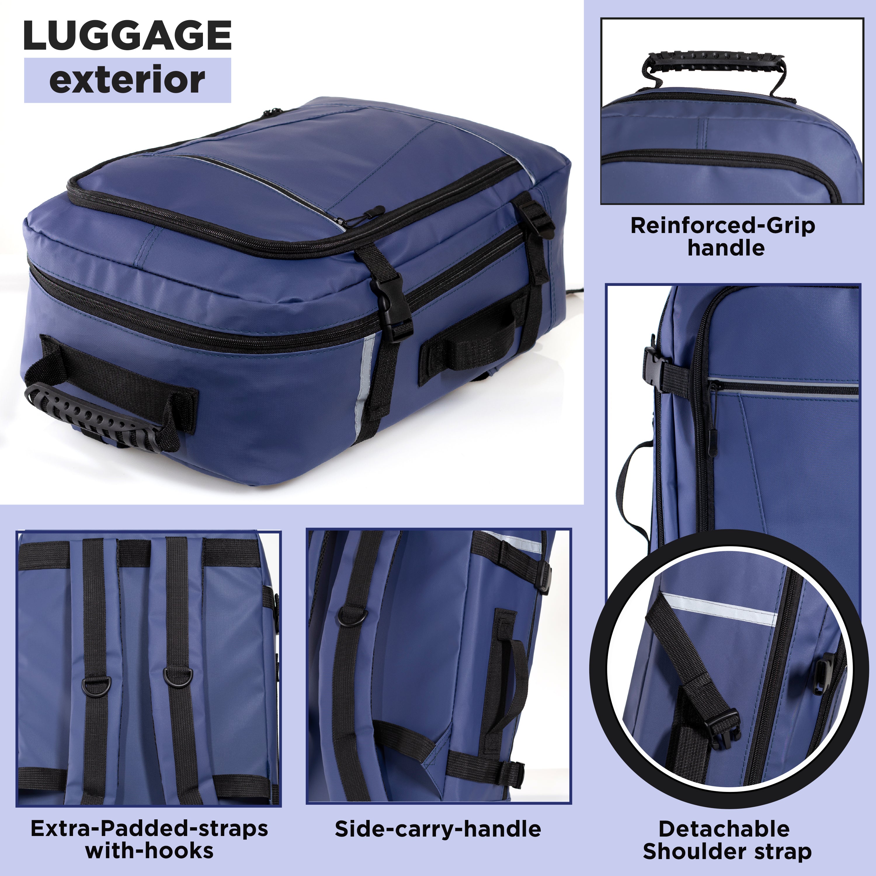 18" Deluxe Padded Back Wholesale Travel Backpack with an Organizer - Bulk Case of 12