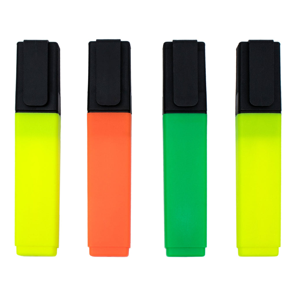 4 Pack of Assorted Highlighters - Bulk School Supplies Wholesale Case of 48 Packs of Assorted Highlighters