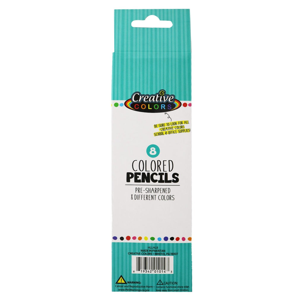 8 Pack of Colored Pencils - Bulk School Supplies Wholesale Case of 96 Packs of Colored Pencils