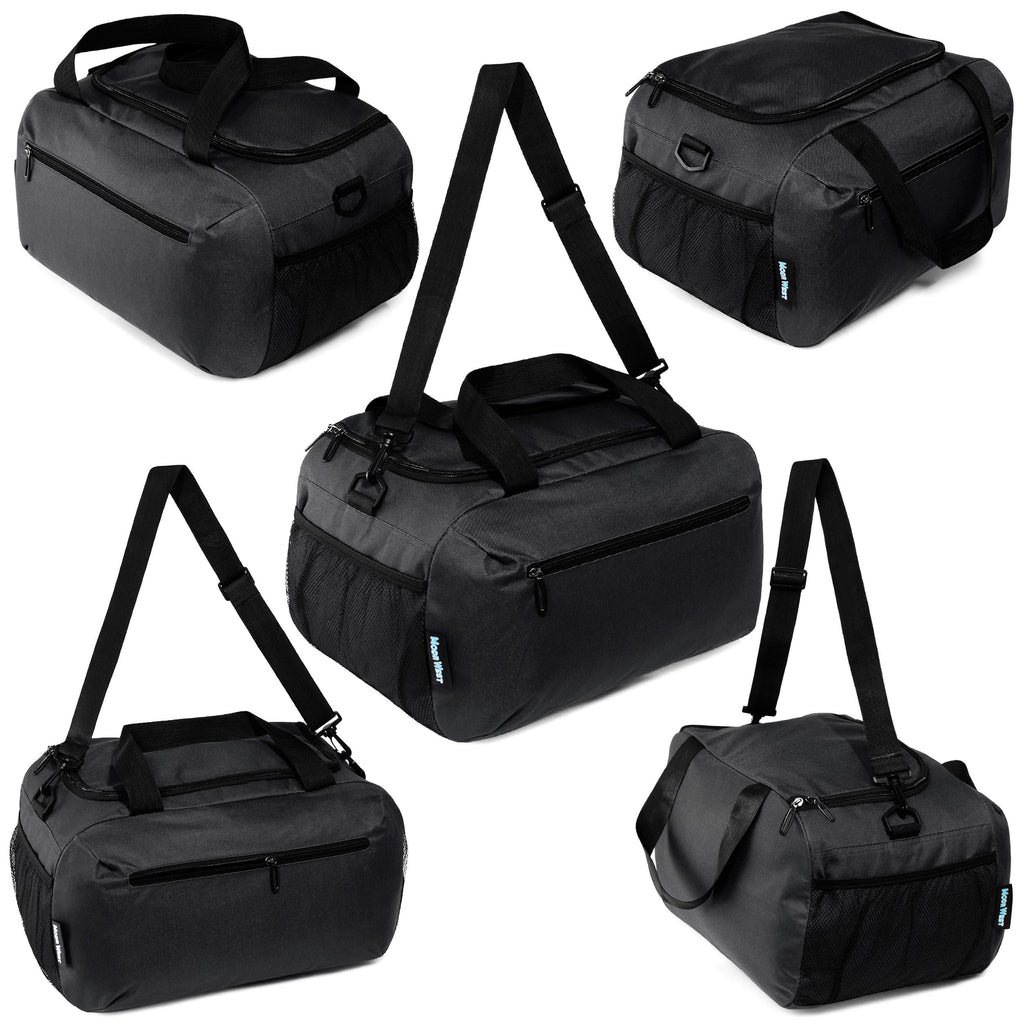 24" Wholesale Black Duffel Bags in Black - Bulk Case of 12 Black Duffles