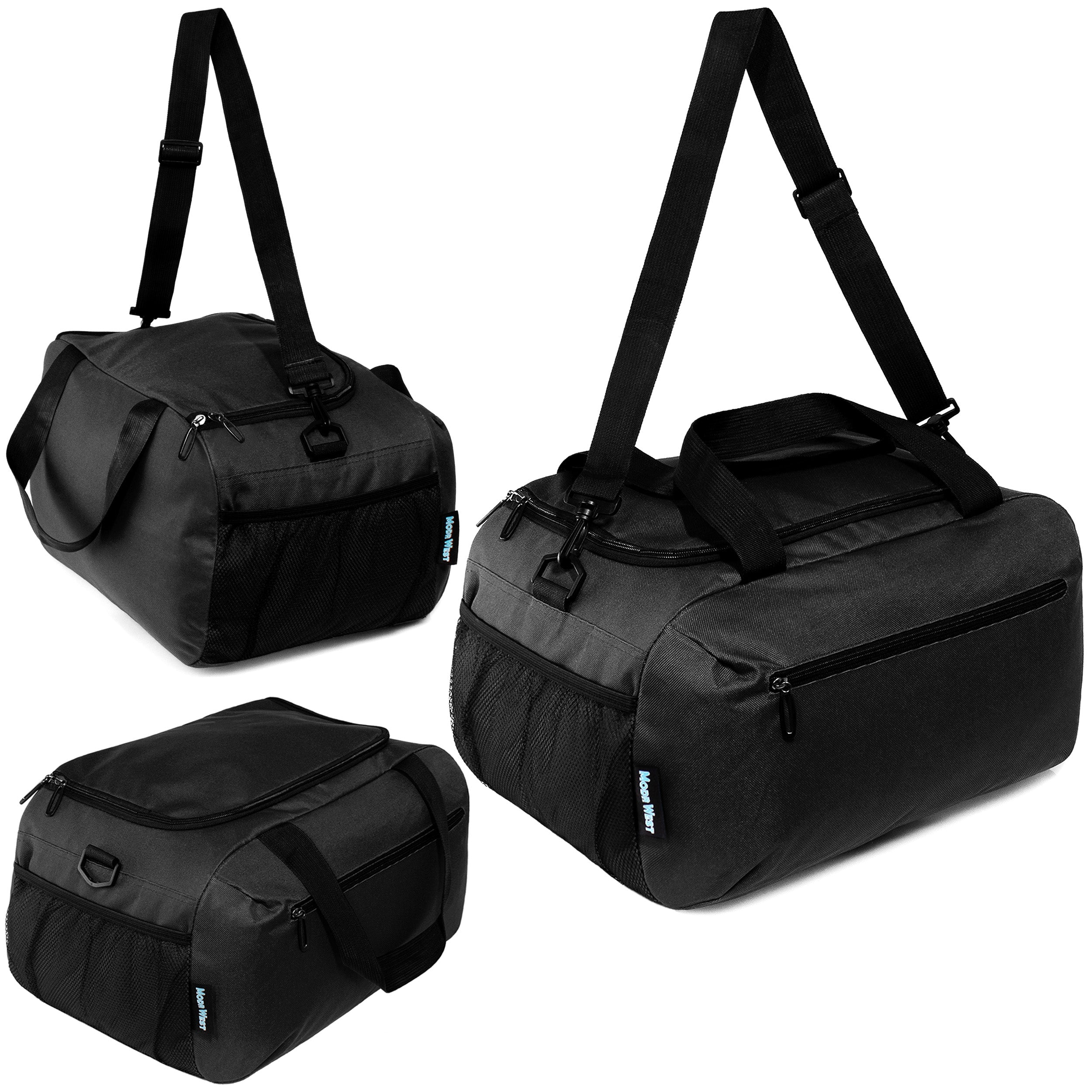 24" Wholesale Black Duffel Bags in Black - Bulk Case of 12 Black Duffles