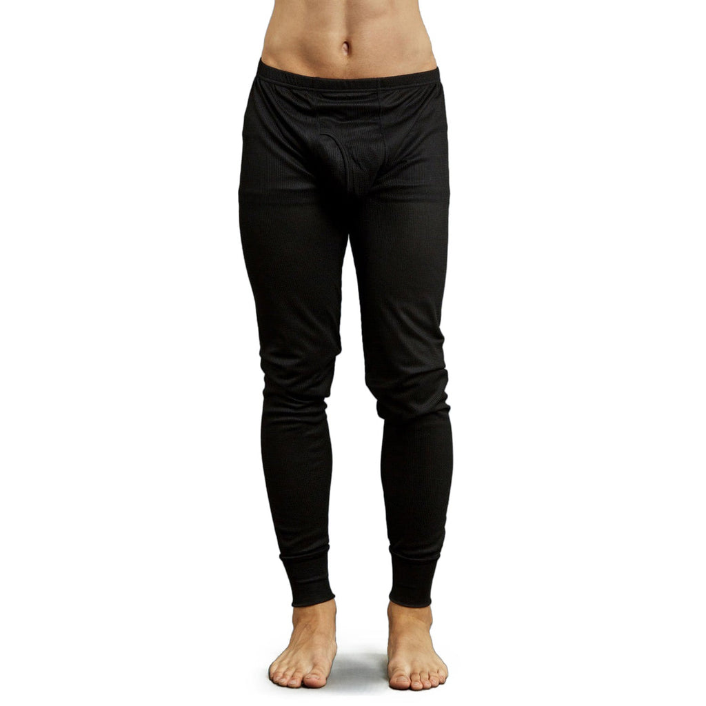 Men's Black Winter Thermal Underwear Set Assorted Sizes - Bulk Case of 24