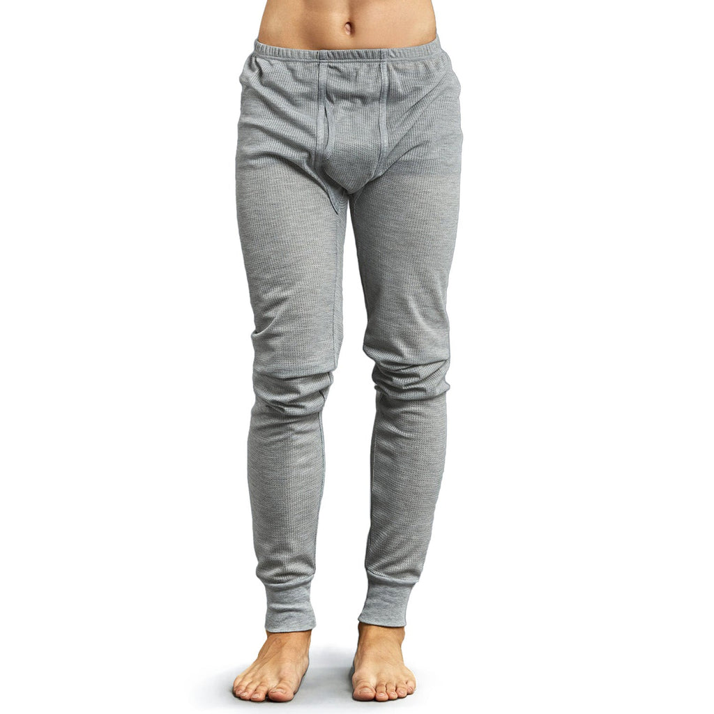 Men's Gray Winter Thermal Underwear Set Assorted Sizes - Bulk Case of 24